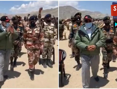 पीएम मोदी से मिलकर जवानों का जोश HIGH, लगाए ‘भारत माता की जय’ के नारे
