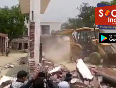 कानपुर मुठभेड़ के बाद विकास दुबे पर एक्शन, JCB से गिराया गया घर