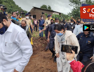 CM उद्धव ठाकरे ने रायगढ़ के तलिये गांव का किया दौरा, ग्रामीणों को मुआवजे का आश्वासन