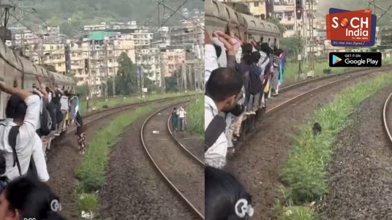 लोकलमधून महिला खाली पडली, LIVE व्हिडीओ कॅमेऱ्यात कैद, मुंब्रा-दिवा स्थानकादरम्यान घटना
